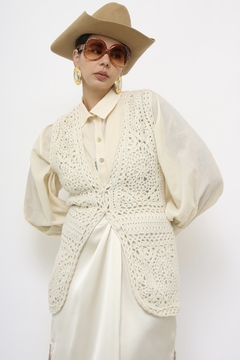Imagem do Colete renda tricot grosso