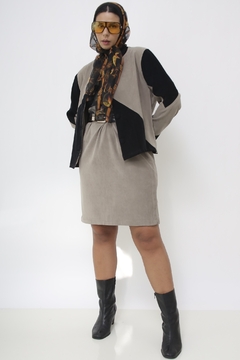 Conjunto de Blazer + Saia recorte em preto