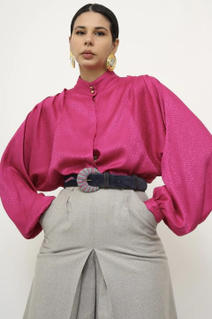 Cinto 100% couro azul rec rosa - comprar online
