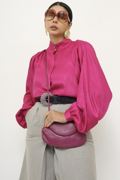 Bolsa couro roxa vintage - comprar online