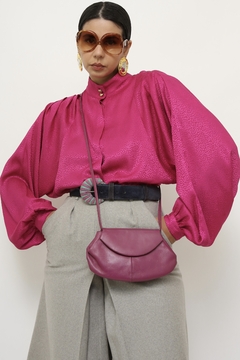Bolsa couro roxa vintage - comprar online