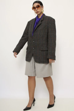 Imagem do Blazer 100 % lã verde cinza