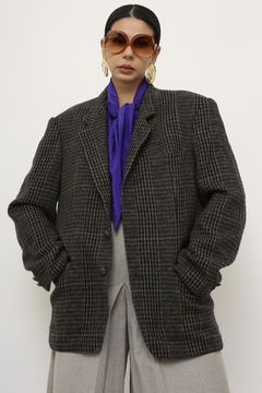 Blazer 100 % lã verde cinza - comprar online