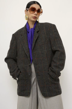 Blazer 100 % lã verde cinza na internet