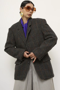 Blazer 100 % lã verde cinza - comprar online