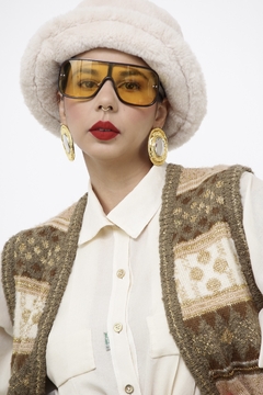 Colete verde brilho vintage - loja online