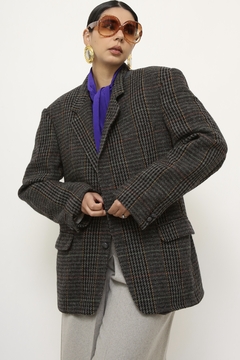 Blazer 100 % lã verde cinza na internet