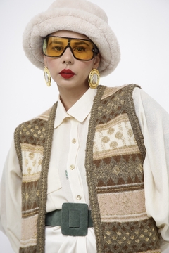 Colete verde brilho vintage - comprar online