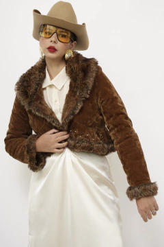 Casaco cropped Penny vintage - loja online
