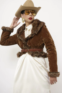 Casaco cropped Penny vintage - comprar online