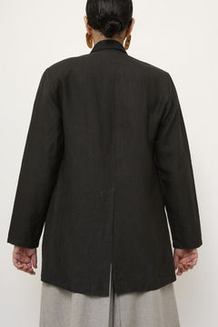 Blazer 100% linho preto