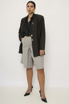 Blazer 100% linho preto - comprar online