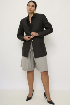 Blazer 100% linho preto - Capichó Brechó
