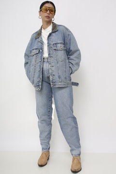 Jaqueta jeans vintage azul classica na internet