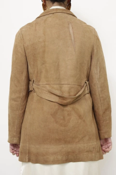 Blazer couro marrom classico - Capichó Brechó
