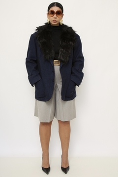 Blazer VALENTINO marinho gola removivel - loja online