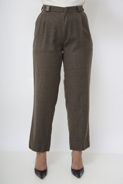 Calça cintura alta lã vintage - Capichó Brechó
