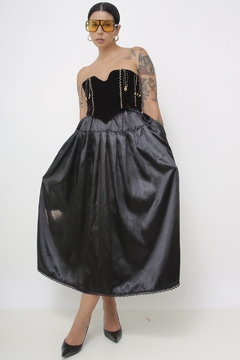 Top veludo bordado vintage - comprar online
