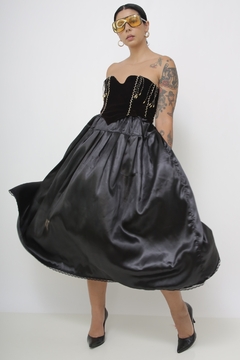 Top veludo bordado vintage - comprar online