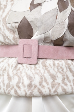 Bolsa couro rosa forrada