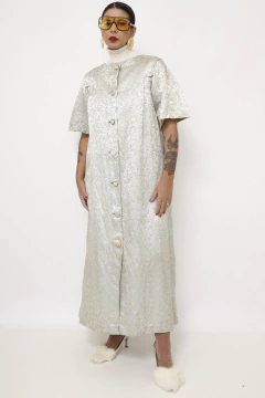 Vestido Penelope verde brilho vintage