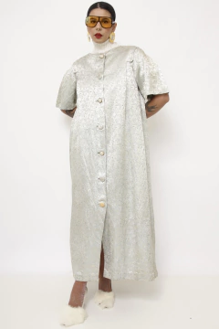 Vestido Penelope verde brilho vintage - comprar online
