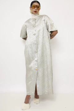Vestido Penelope verde brilho vintage - comprar online