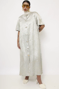 Vestido Penelope verde brilho vintage
