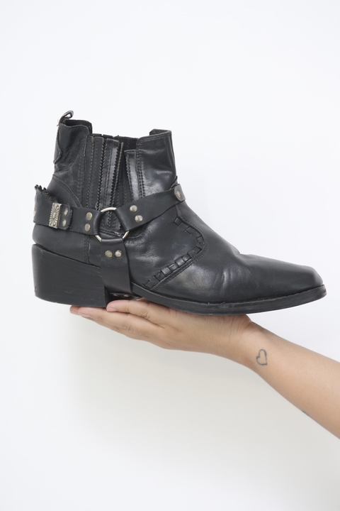 Bota western preta couro 41