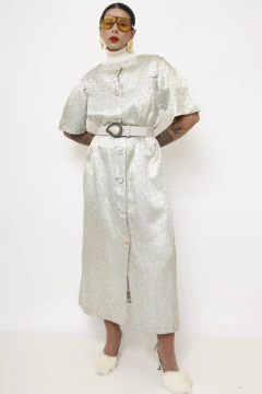 Vestido Penelope verde brilho vintage na internet