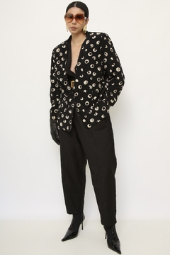 Imagem do Blazer estampado GIANNI preto branco