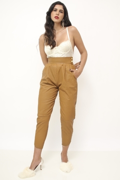 Calça caramelo couro vintage - comprar online