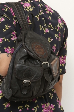 Mochila 100% couro aguia vintage - comprar online