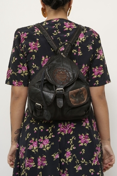 Mochila 100% couro aguia vintage - loja online