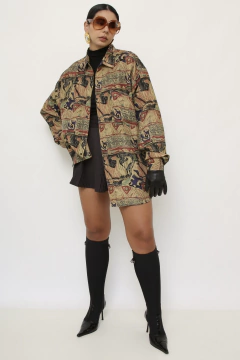 Camisa 100% seda estampada - loja online