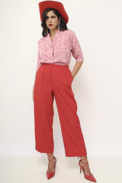 Imagem do Calça vermelha vintage cintura alta