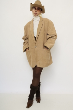 Blazer veludo cotele forrado BEGE - comprar online