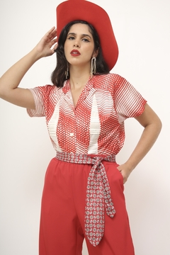 Camisa poa listras vintage