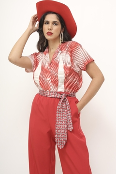 Camisa poa listras vintage - comprar online