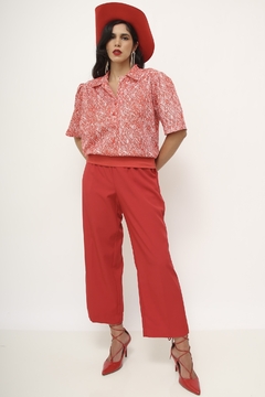 Imagem do Camisa vermelha com branco pala vintage