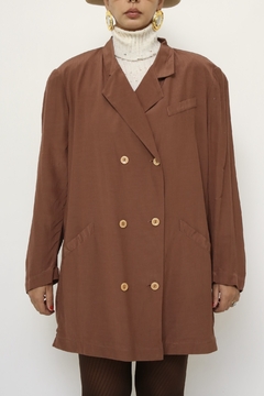 Blazer marrom trasnpassado vintage LEVINHO