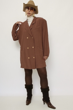 Blazer marrom trasnpassado vintage LEVINHO na internet