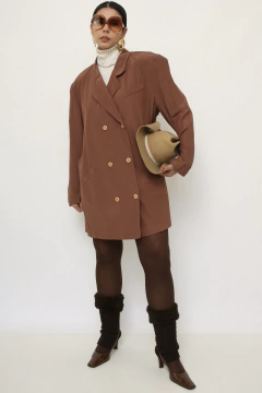 Blazer marrom trasnpassado vintage LEVINHO - comprar online