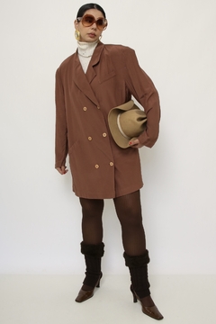 Blazer marrom trasnpassado vintage LEVINHO
