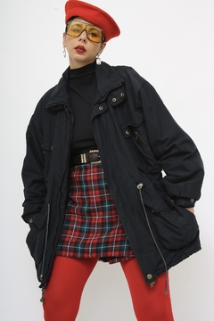 Parka preta forrada vintage - comprar online