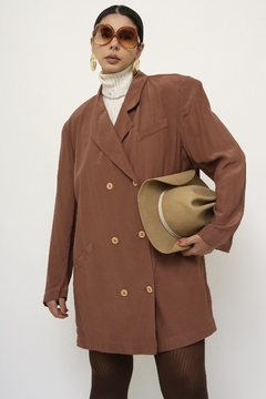 Blazer marrom trasnpassado vintage LEVINHO - comprar online
