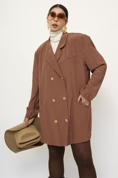 Blazer marrom trasnpassado vintage LEVINHO na internet