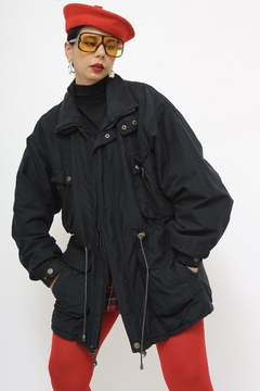 Imagem do Parka preta forrada vintage