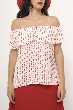 Imagem do Camisa ombro a ombro poa vintage