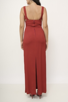 Imagem do Vestido longo vermelho recorte